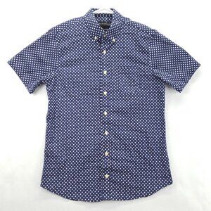 Nick Graham Shirt Mens Medium Blue Polka Dot Stretch Modern Fit Button-Down